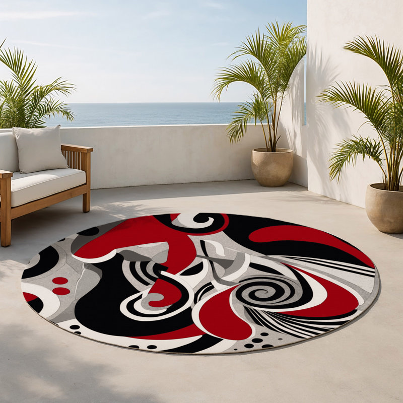 Tapis intérieur et extérieur Shadow Radiance, Rond 5 pi