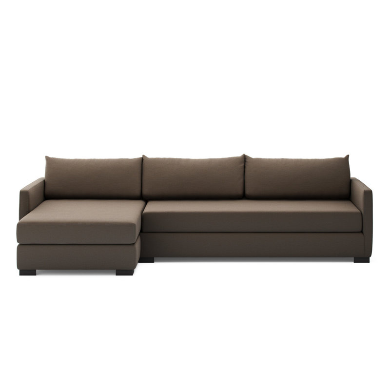 Wickham Chaise Sectional, Left Hand Facing, Crypton Nomad Snow Polyester Blend