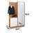 Hall Tree 39.4'' Wide With Mirror And Shoe Storage
