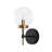 1-Light Wallchiere Clear Glass Wall Sconce