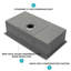 Évier de cuisine à simple cuve encastrable en acier inoxydable calibre 16 de 33 po x 19 po x 10 po