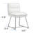 Jed Faux Leather/Linen Upholstered Dining Side Chair with Metal Sled Base-797770115