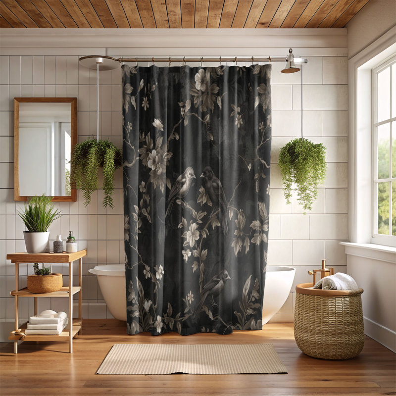 Gothic Lily - Premium Shower Curtain, 74"H x 71"W