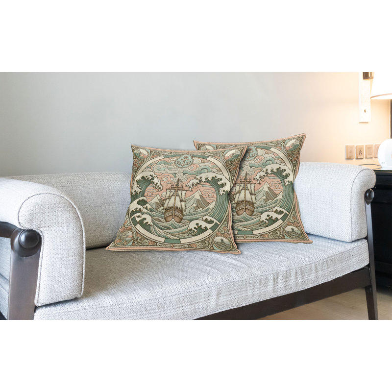 Fabric Reversible Throw Pillow, 18"H x 18"W, Square