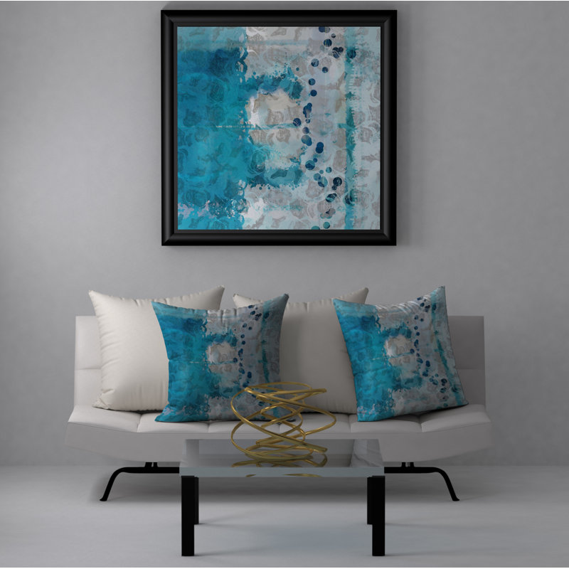 Housse de coussin décorative carrée royale, 24 po x 24 po