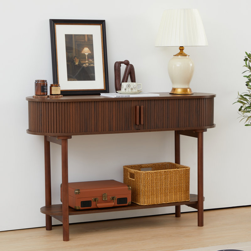 47.24'' Fluted Console Table, Brown