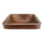 Lavabo vasque rectangulaire en cuivre martelé à jupe 19 "