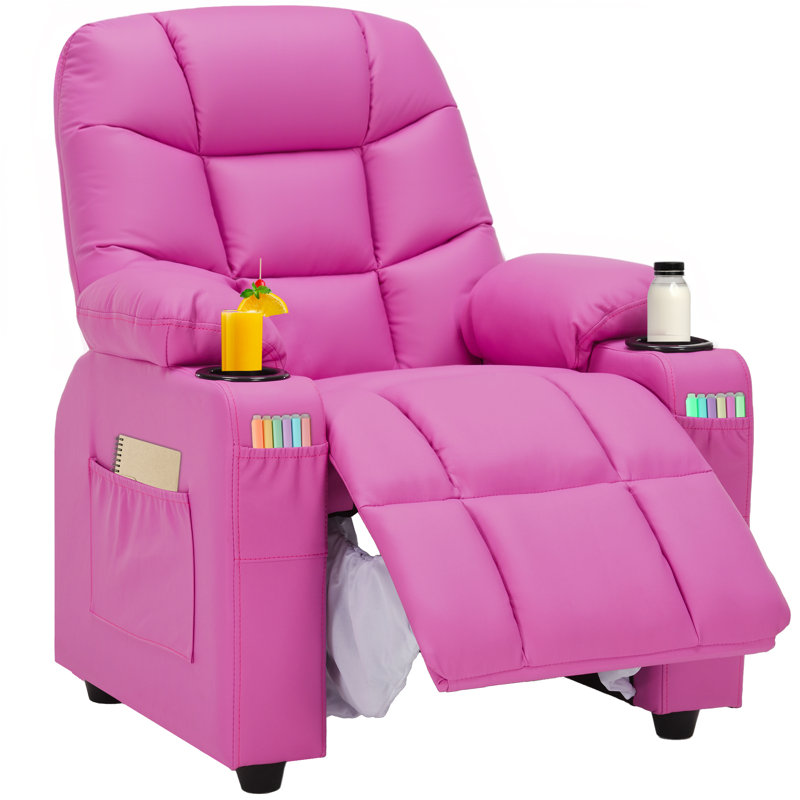 Fauteuil inclinable pour enfants Bartruff, Rose millennial
