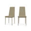 Etzel Set of 4 Modern Faux Leather Armless High Back Dining Chairs-60418012-110274555