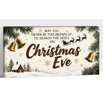 Art mural sur toile la veille de Noël