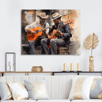 Orange noir, musique harmonieuse Duo I - musique, art mural