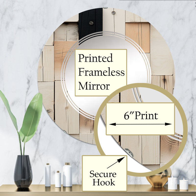 Miroir mural rond Colfer, 32 po x 32 po
