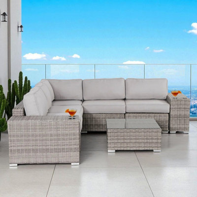 Fully Assembled Outdoor Sofa Set With Cushions – Seats 4