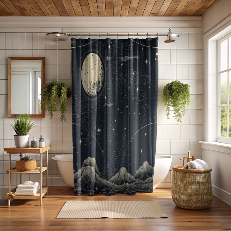 Rideau de douche Amenda, H 74 po x l 71 po