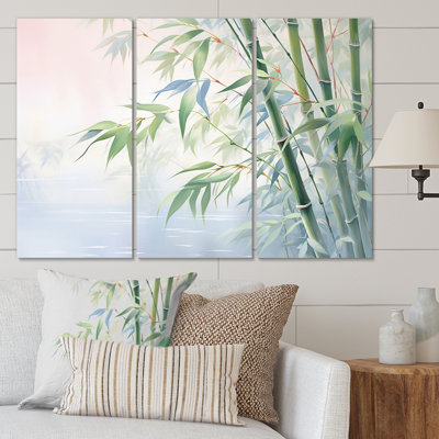 Bamboo Romantic Dream II - Ensemble d'impressions sur toile florales