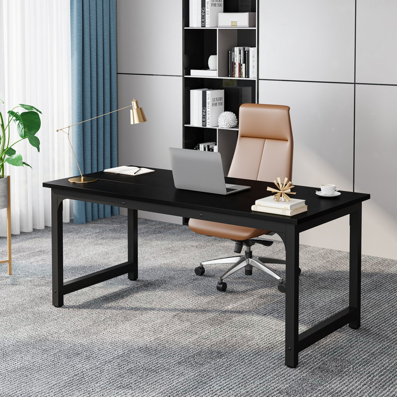 Montserat Desk, 29.52" H x 63" W x 31.49" D, Black