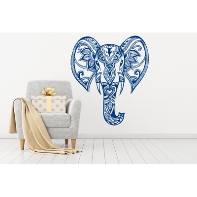 Décalcomanie murale éléphant mehndi Yatton
