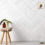 Bianco Dolomite 4x12 Honed Marble Tile