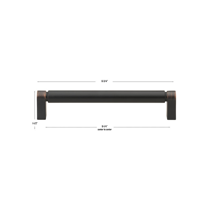 Poignée lisse_25, Bronze huilé, 6-5/16"