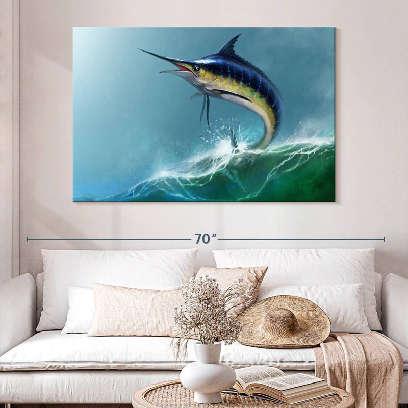 Brampt Leaping Marlin, 34'' H x 51'' W