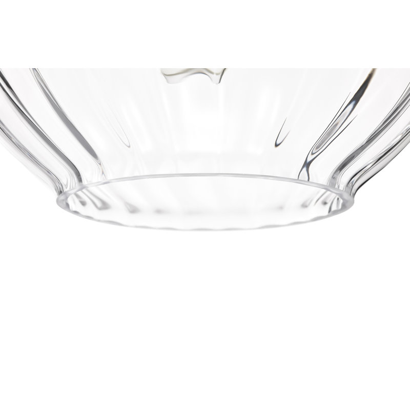 Luminaire suspendu 8 pouces noir mat avec abat-jour en verre transparent, Noir mat