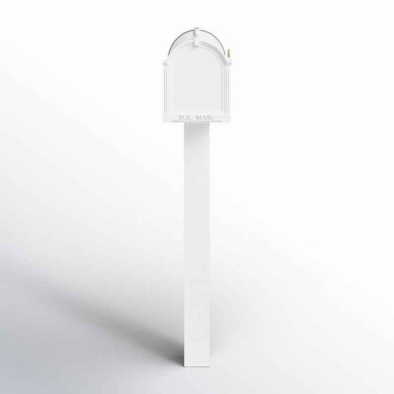 Premium Package Post Mounted Mailbox, White, Yes