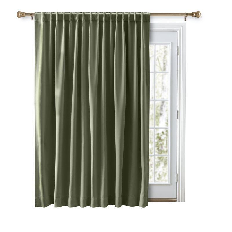 Beretta Blackout Curtain Single Panel, Sage