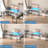 Manasa 83" U-Shape Computer Desk with LED Light Strip and Sockets-1195743776