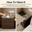 19.6'W 4-Drawer Nightstand With Hidden Storage Compartment Rfid Lock And Interlocking Drawers-145732166