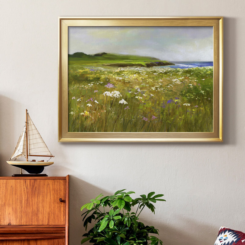 Toile encadrée de qualité supérieure Montara Bluff - prête à être accrochée, Toile encadrée dorée avec coins fermés