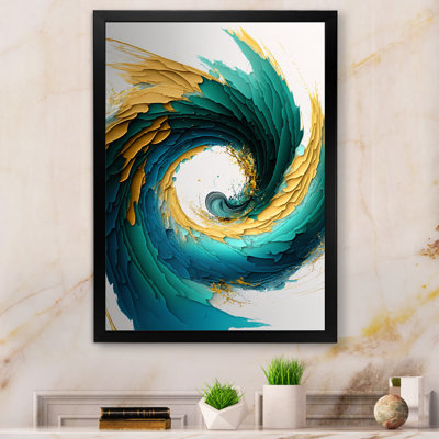 Sarcelle et noir Art déco - Impression sur toile