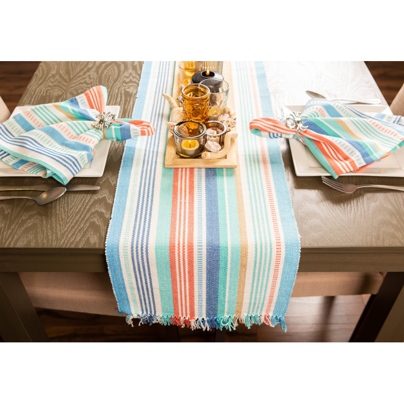 Museerah Stripe Fringed Table Runner