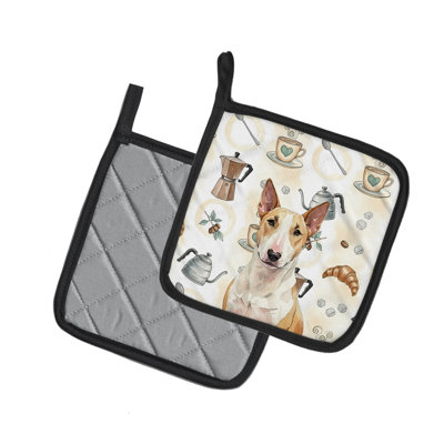 Fawn and Bull Terrier Coffee Bar Pair of Pot Holders