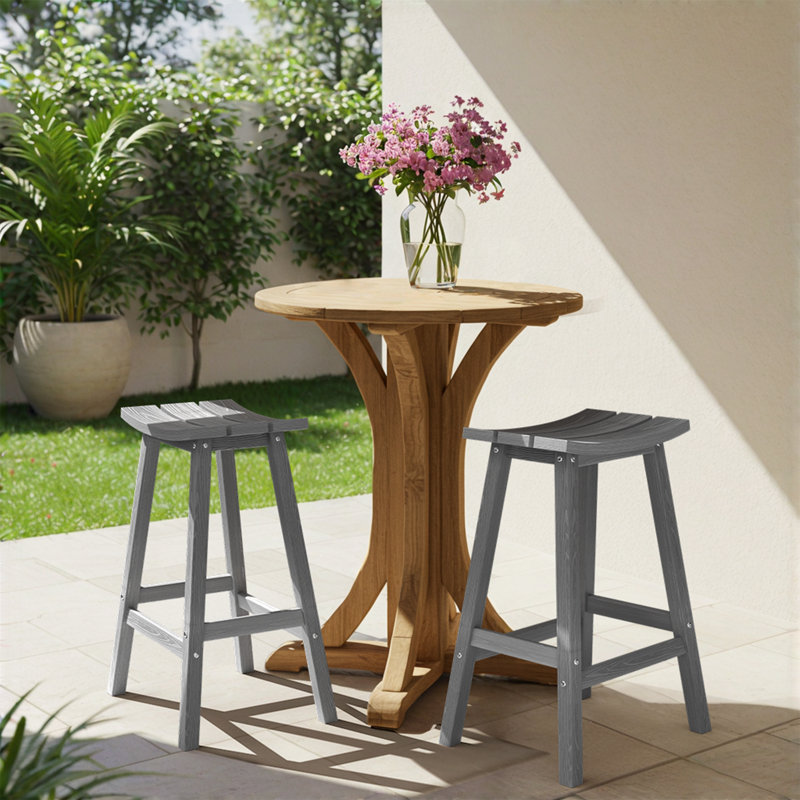 Tabouret de comptoir de cuisine Backless, Gris, 29"