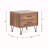 2 Drawers Nightstand With Metal Legs-152215967
