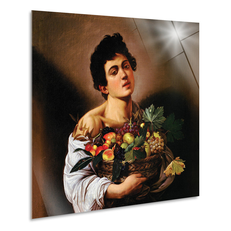 Caravaggio-Boy with Basket of Fruit-Horizontal, Plastic/Acrylic, 70cm H x 70cm W