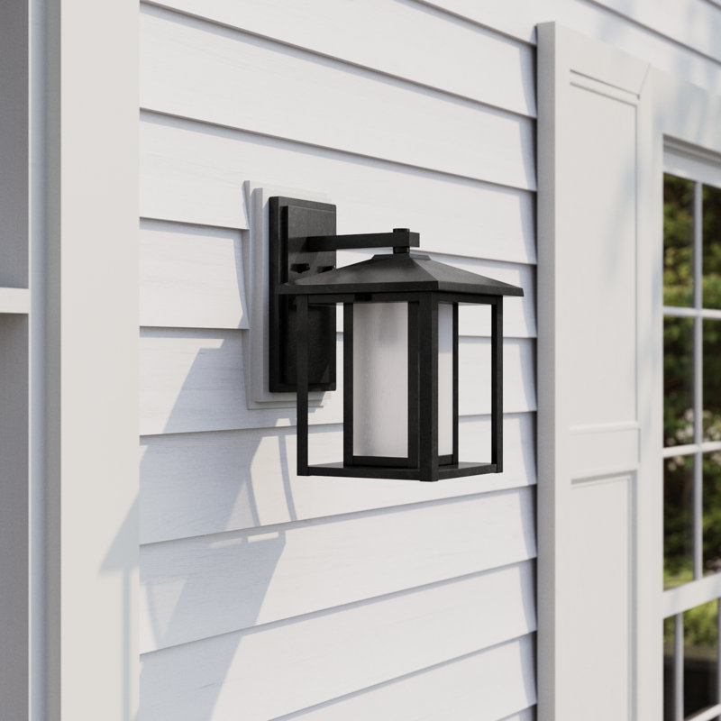 Vermont LED Wall Light, Black, 11" H x 7" W x 8.5" D