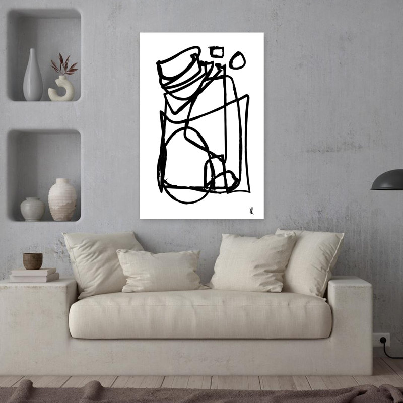 Art contemporain contemporain abstrait, H 36 po x l 24 po