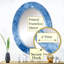 Blue Ice Structures - Miroir mural moderne ovale-911437340