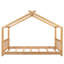 Lit plateforme simple en bois avec toit-1117163977