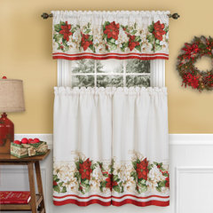 Ambesonne Christmas Fabric by The Yard, Poinsettia Flower Holly and  Mistletoe in Natural Traditional Combination, Decorative Satin Fabric for  Home