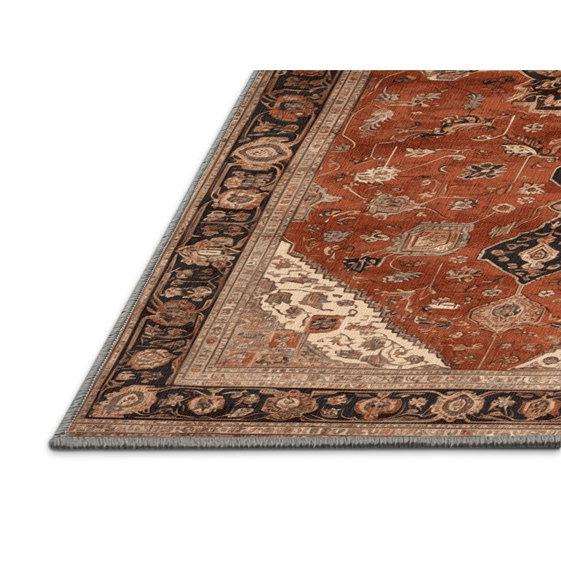 Tapis brun lavable à la machine, Rectangulaire 2 pi x 3 pi