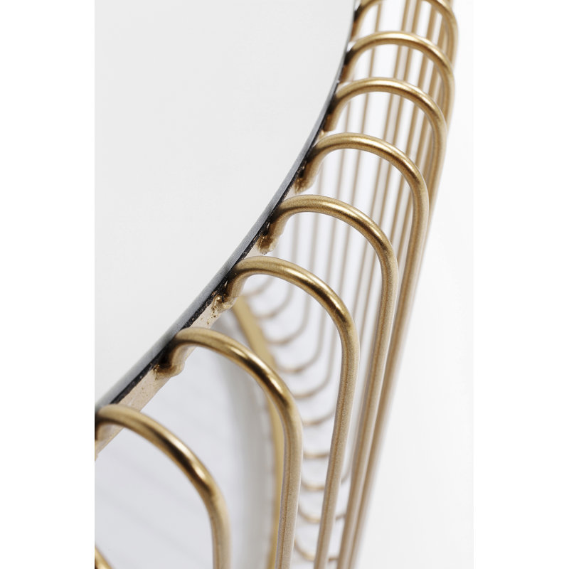 2-piece coffee table set Wire, Clear/Brass