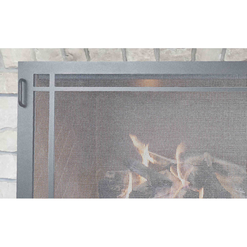 Pare-étincelles 1 panneau Hearth Craftsman Design, H 32 po x l 43 po x P 1 po, Étain foncé