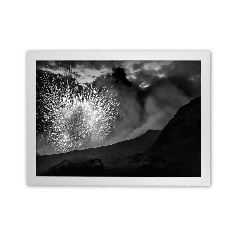 T=0 by Karsten Wrobel - Print on Canvas, White Framed, 64cm H x 88cm W x 3cm D