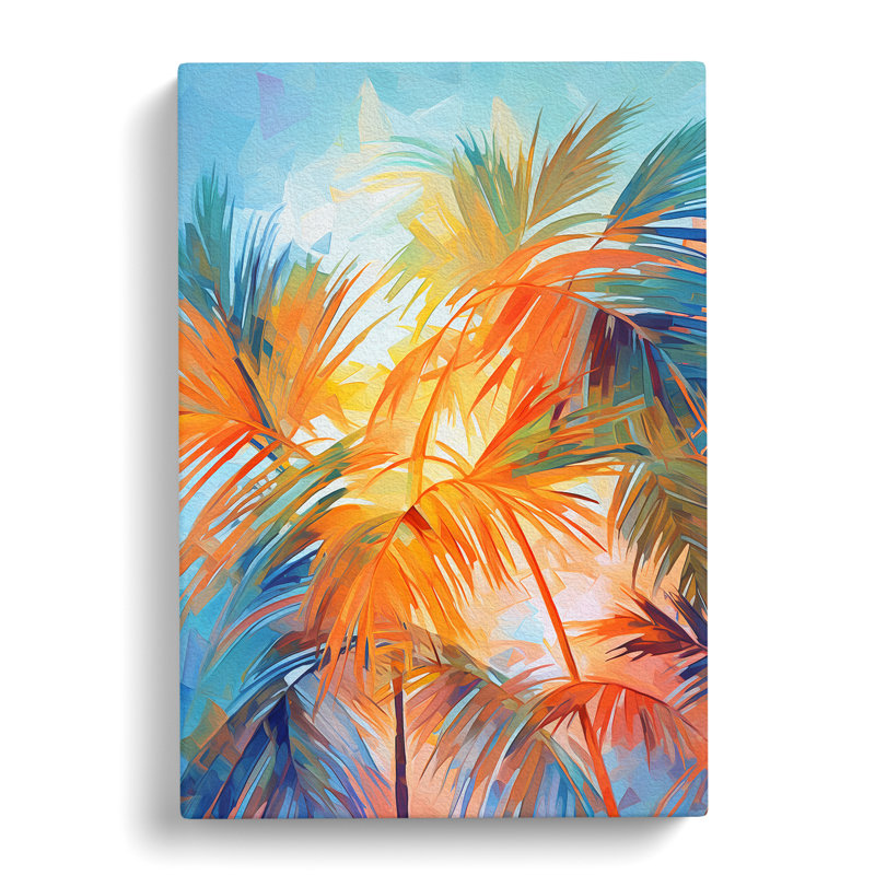 Palm Leaf Impressionism - No Frame Print, 50cm H x 35cm W x 3cm D