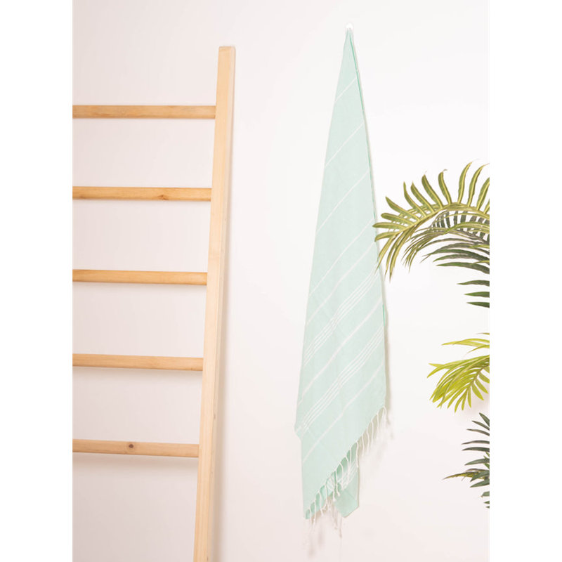 Serviette de bain turque et de plage Sultan Sultan | 100% coton turc biologique | Peshtemal | Fouta, Aigue-marine