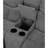Kalen Grey Chenille Sofa W/ Drop Down Table
