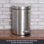 Buckingham Soft Closing Round Pedal Bin Stainless Steel-527543905