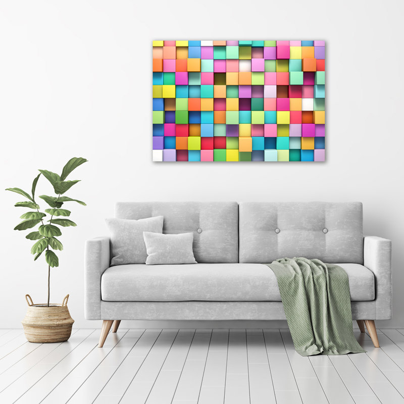 Colorful Squares - Wrapped Canvas Print